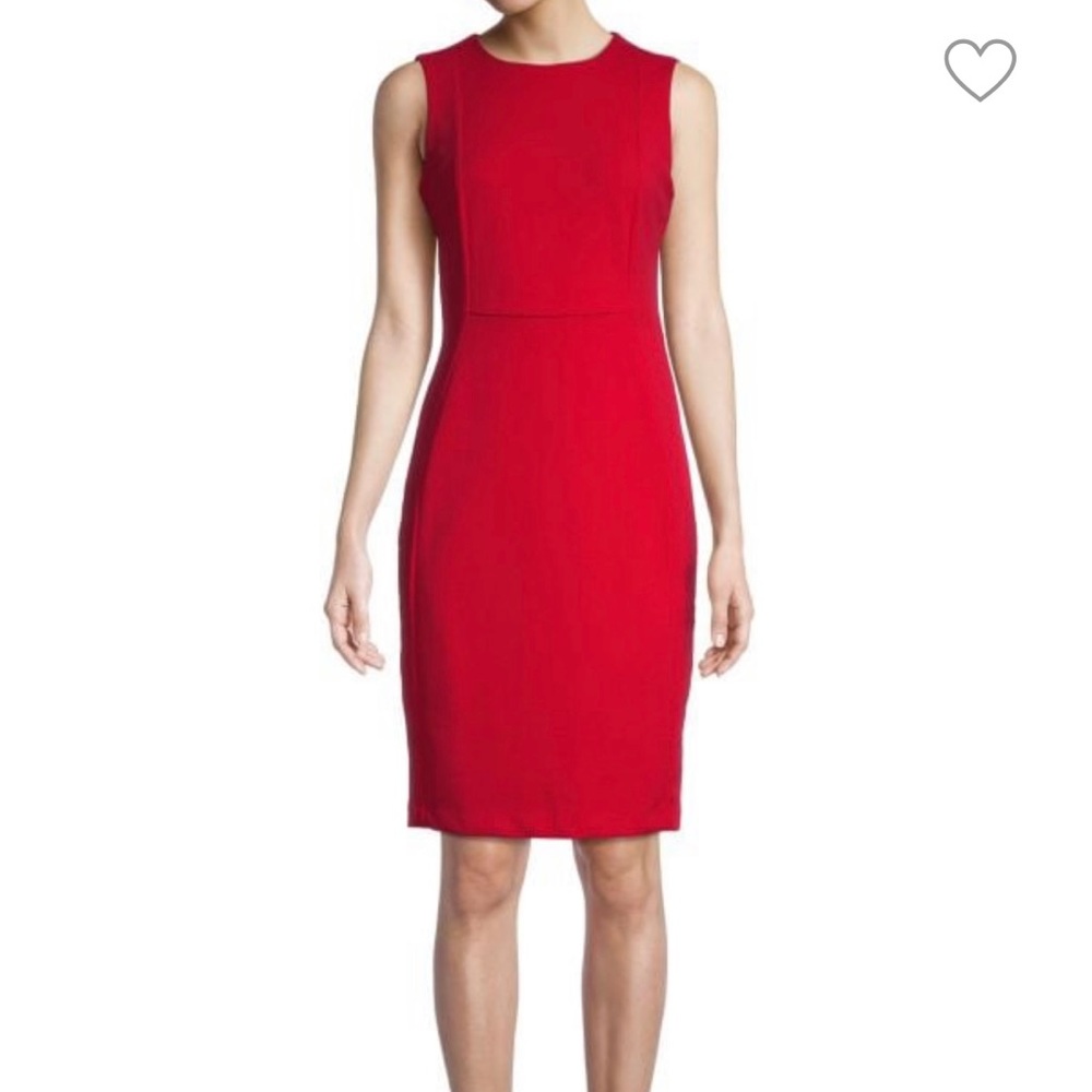 Calvin Klein red Sleeveless Sheath Dress, size 10 , totally New, with tag’s.